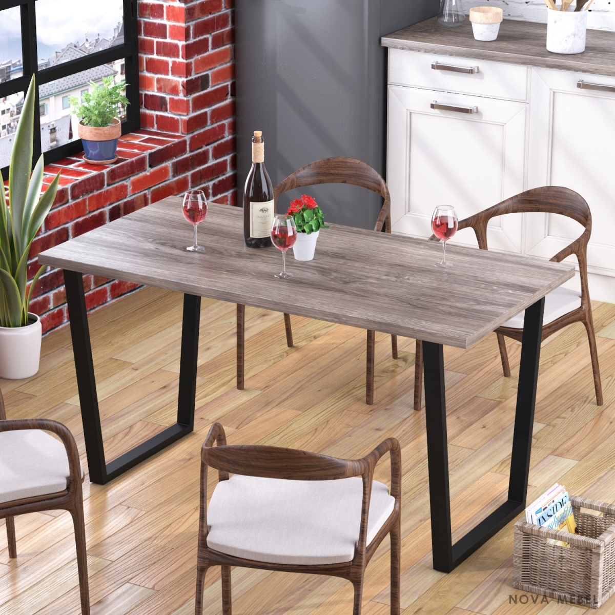 Стол обеденный Трапеция Loft Design Стол обеденный Трапеция Loft Design