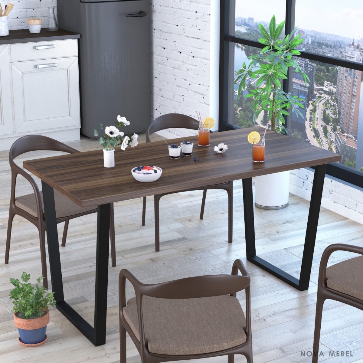 Стол обеденный Трапеция Loft Design Стол обеденный Трапеция Loft Design