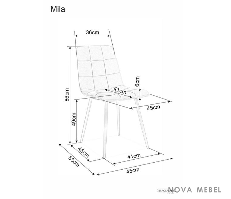 Стул Mila Matt Velvet Signal Стул Mila Matt Velvet Signal