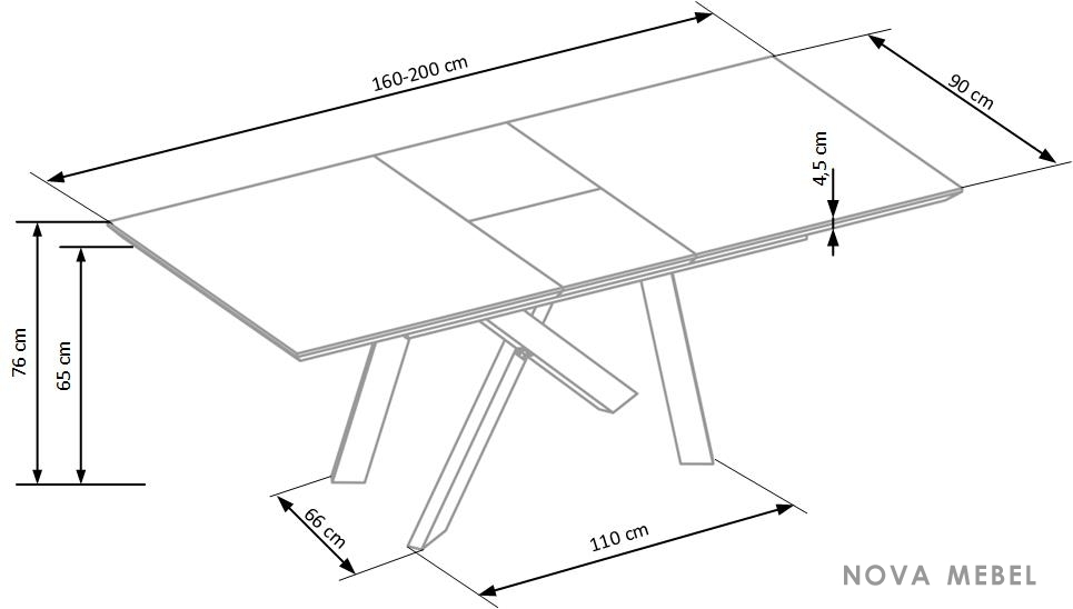 Стол обеденный CAPITAL HALMAR 180/240 Стол обеденный CAPITAL HALMAR 180/240